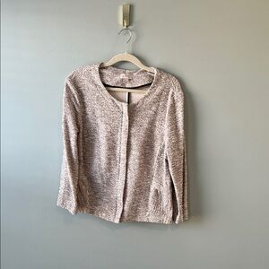 LOFT Textured Black and Cream Jacket